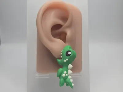 Dino Chomper Earrings earrings, photo by LoFi Layers